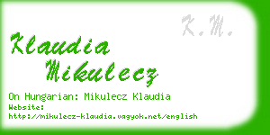 klaudia mikulecz business card